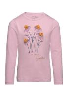 T-Shirt Ls Tops T-shirts Long-sleeved T-Skjorte Pink Minymo