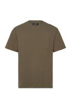 Clean Formal Stretch T-Shirt Tops T-Kortærmet Skjorte Khaki Green Clea...