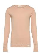 Plain Tee Ls Tops T-shirts Long-sleeved T-Skjorte Beige MarMar Copenha...