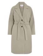 Vipoko Long Coat-Noos Outerwear Coats Winter Coats Beige Vila