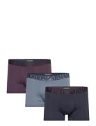 Men's Knit 3-Pack Trunk Boxershorts Blue Emporio Armani