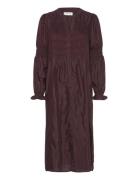 Crhenva Shirt Dress Knælang Kjole Burgundy Cream