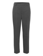 Kasakura Zipper Pants Bottoms Trousers Straight Leg Grey Kaffe