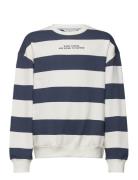 Striped Cotton-Blend Sweatshirt Tops Sweatshirts & Hoodies Sweatshirts...