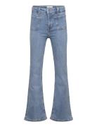 Flared Jeans With Pocket Bottoms Jeans Wide Jeans Blue Mango