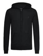 Mode Merino Zip Hoody Tops Sweatshirts & Hoodies Hoodies Black AllSain...