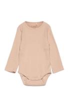 Body Ls Rib Bodies Long-sleeved Pink Fixoni