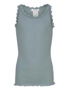 Rkbeatha Sl Strap Lace Top Tops T-shirts Sleeveless Blue Rosemunde Kid...