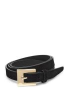 Slim Suede Belt Bælte Black GANT