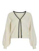 Vispata L/S Knit Cardigan Tops Knitwear Cardigans White Vila