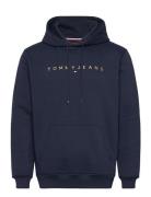 Tjm Reg Linear Gold Hood Ext Tops Sweatshirts & Hoodies Hoodies Navy T...