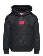 Hooded Sweatshirt Tops Sweatshirts & Hoodies Hoodies Black Hugo Kids