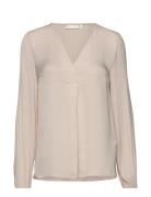 Rindaiw Blouse Tops Blouses Long-sleeved Beige InWear