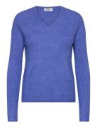 Onlcamilla V-Neck L/S Pullover Knt Noos Tops Knitwear Jumpers Blue ONL...