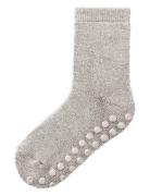 Nmfwaksi Wo/Bl Terry Sock W/Non Skid Sokker Strømper Grey Name It