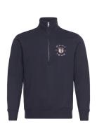 Print Half Zip Tops Knitwear Half Zip Jumpers Navy GANT