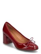 264-Dentelle Vernis Shoes Heels Pumps Classic Red Jonak Paris