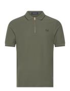 Crepe Pique Z/N Polo Shrt Tops Polos Short-sleeved Green Fred Perry