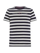 Tommy Logo Stripe Tee Tops T-Kortærmet Skjorte Navy Tommy Hilfiger