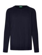 Sweater L/S Tops Knitwear Jumpers Navy United Colors Of Benetton