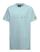 Multi Colour Embroidery T-Shirt Tops T-Kortærmet Skjorte Blue Lyle & S...