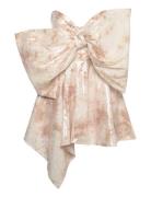 Brydie Bow Mini Dress Kort Kjole Beige Bardot