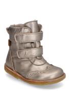 Rub Sole™ Broque Velcro Boot Tex Vinterstøvler Med Burrebånd Gold Pom ...