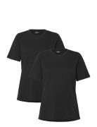 Olmonly Life S/S 2-Pack Top Jrs Tops T-Kortærmet Skjorte Black Only Ma...