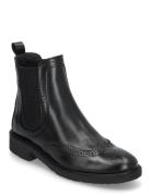 Booties - Flat - With Elastic Shoes Chelsea Boots Black ANGULUS