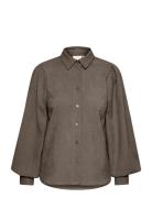 Kahermine Shirt Tops Shirts Long-sleeved Brown Kaffe