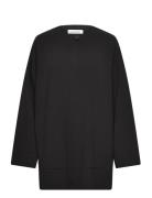 Rodebjer Beale Drape Tops Shirts Long-sleeved Black RODEBJER