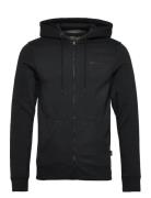 Bhdownton Zipthrough Tops Sweatshirts & Hoodies Hoodies Black Blend