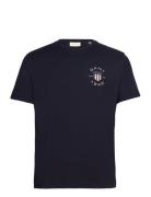 Print Ss Tshirt Tops T-Kortærmet Skjorte Navy GANT