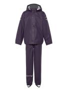 Pu Rain No Susp. Recycled Outerwear Rainwear Rainwear Sets Purple Mikk...