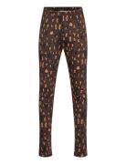 Leopard Aop Brushed Leggings Bottoms Leggings Black Mini Rodini