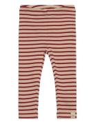 Legging Modal Striped Bottoms Leggings Red Petit Piao