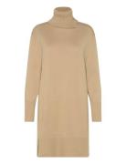 C_Feringata Dresses Knitted Dresses Beige BOSS