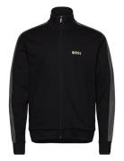 Tracksuit Jacket Tops Sweatshirts & Hoodies Sweatshirts Black BOSS