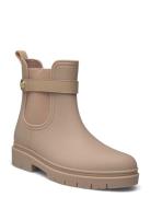 Th Stud Rubberised Rainboot Shoes Chelsea Boots Beige Tommy Hilfiger