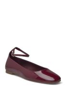 Patent Leather-Effect Ballet Flats Ballerinasko Ballerinaer Burgundy M...