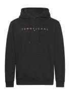 Tjm Reg Linear Gold Hood Ext Tops Sweatshirts & Hoodies Hoodies Black ...