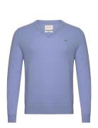 Extrafine Lambswool V-Neck Tops Knitwear V-necks Blue GANT