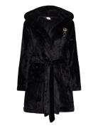 Hooded Robe Morgenkåbe Black Juicy Couture