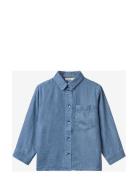 Hurlum Over Shirt Tops Shirts Long-sleeved Shirts Blue Fliink