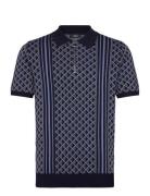 Sanderson Designers Polos Short-sleeved Navy Reiss