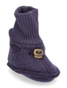 Wool Footies Shoes Baby Booties Purple Mikk-line