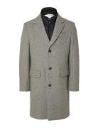 Slhnew Joseph Coat Noos Uldfrakke Frakke Grey Selected Homme