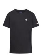 Crewneck T-Shirt Tops T-Kortærmet Skjorte Black Champion