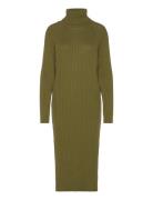 Yasmavi Knit Midi Rollneck Dress Noos Knælang Kjole Green YAS