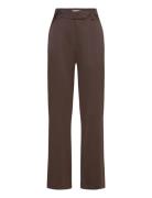 Ava Trousers Bottoms Trousers Straight Leg Brown Ahlvar Gallery